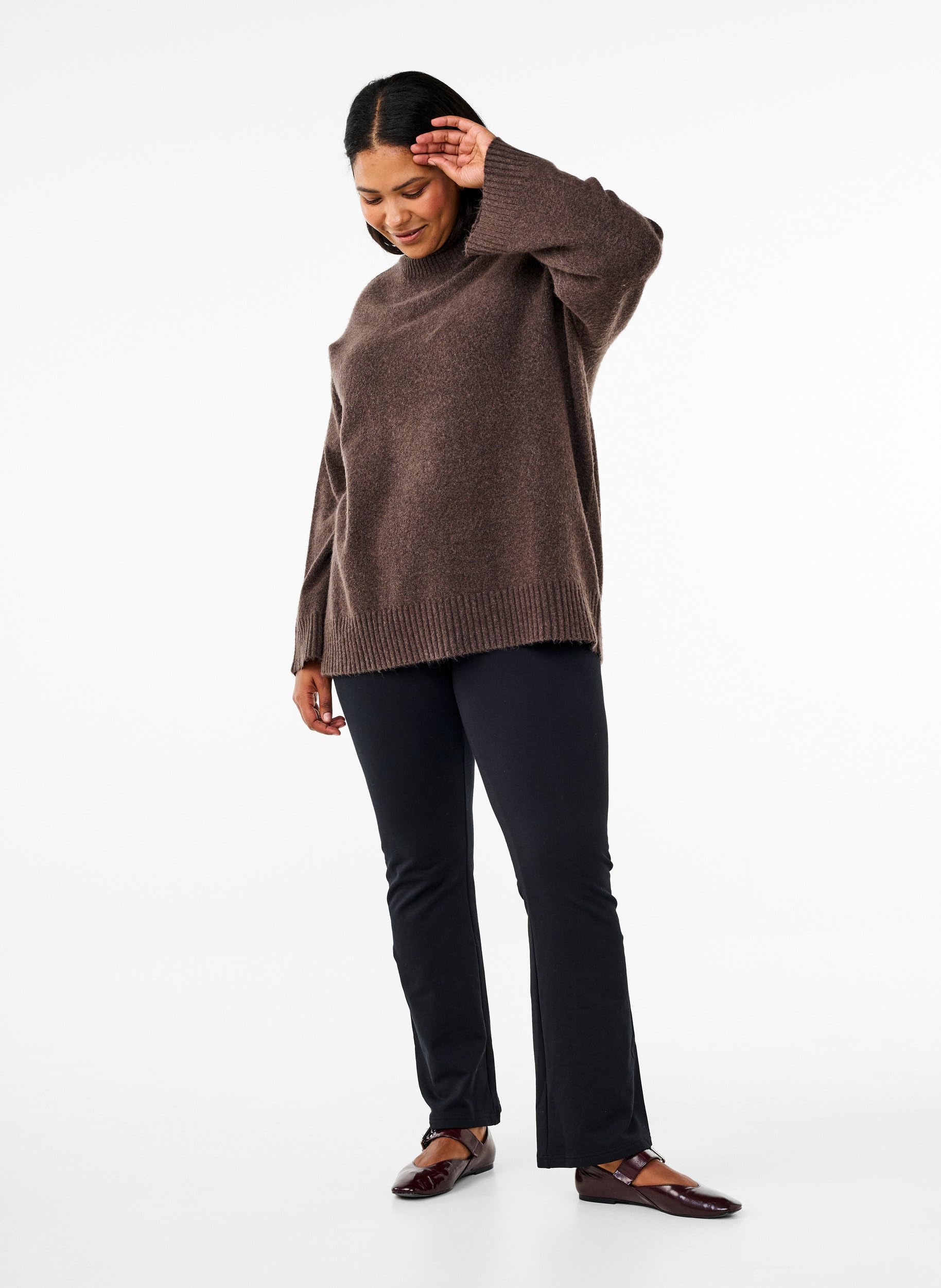 Zizzi Jerseyhose Damen Baumwolle Schlag Gr.42-44