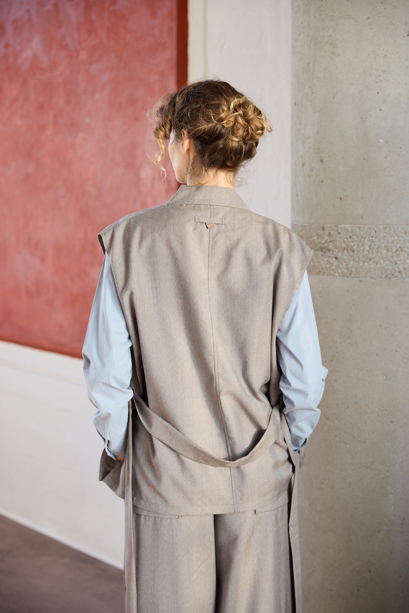 Christiane Strobel Oberteile JULE Weste Wolle Sand Beige