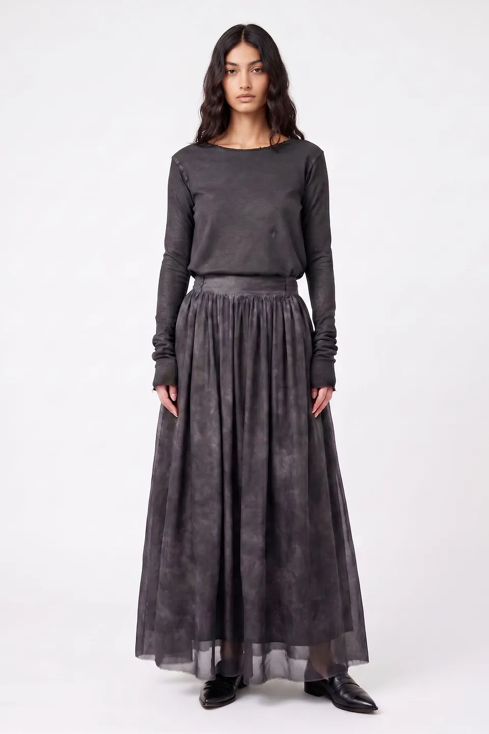Sanctamuerte Pantaloni Hose Samt Elastikbund