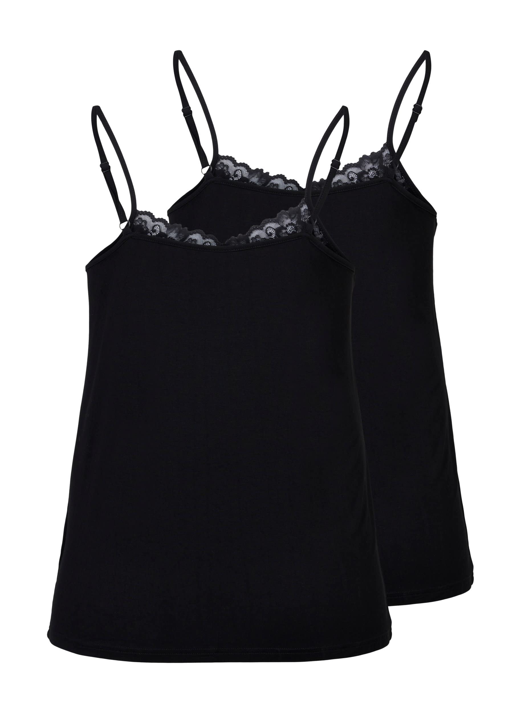 Zizzi 2er-Pack Top Spitze Damen Viskose Große Größen