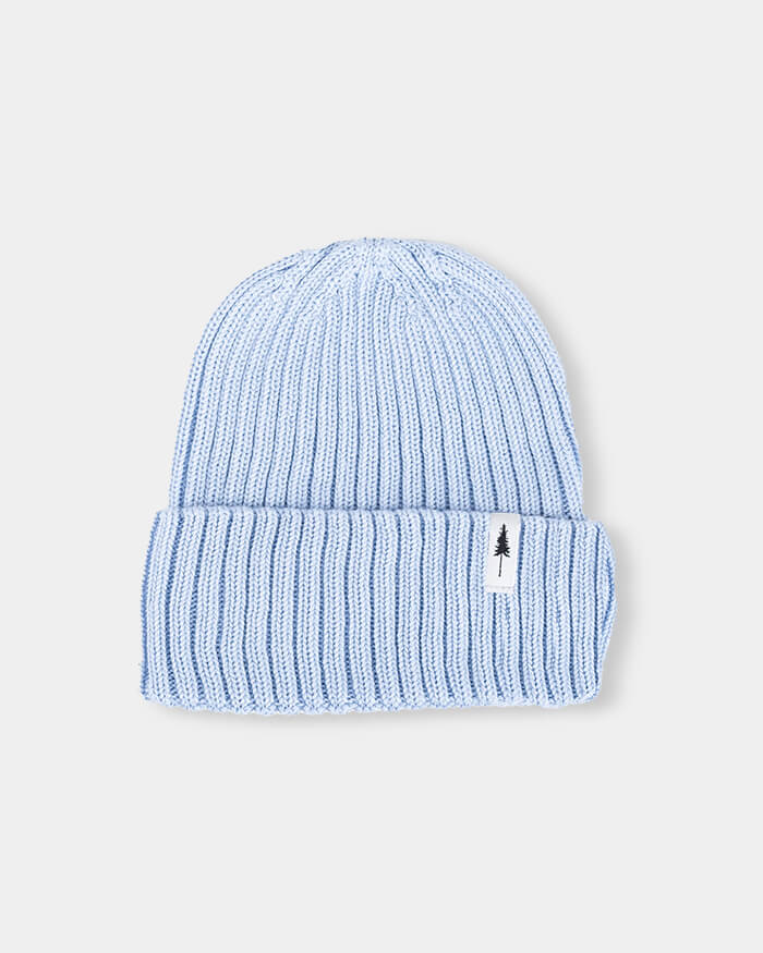 NIKIN Treeanie Ribbed Baby Mütze Hellblau 0-12M Bambus
