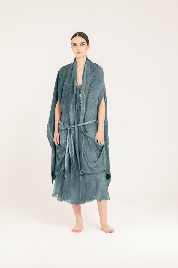 Sanctamuerte Accessori Stola Kimono Schal Leinen