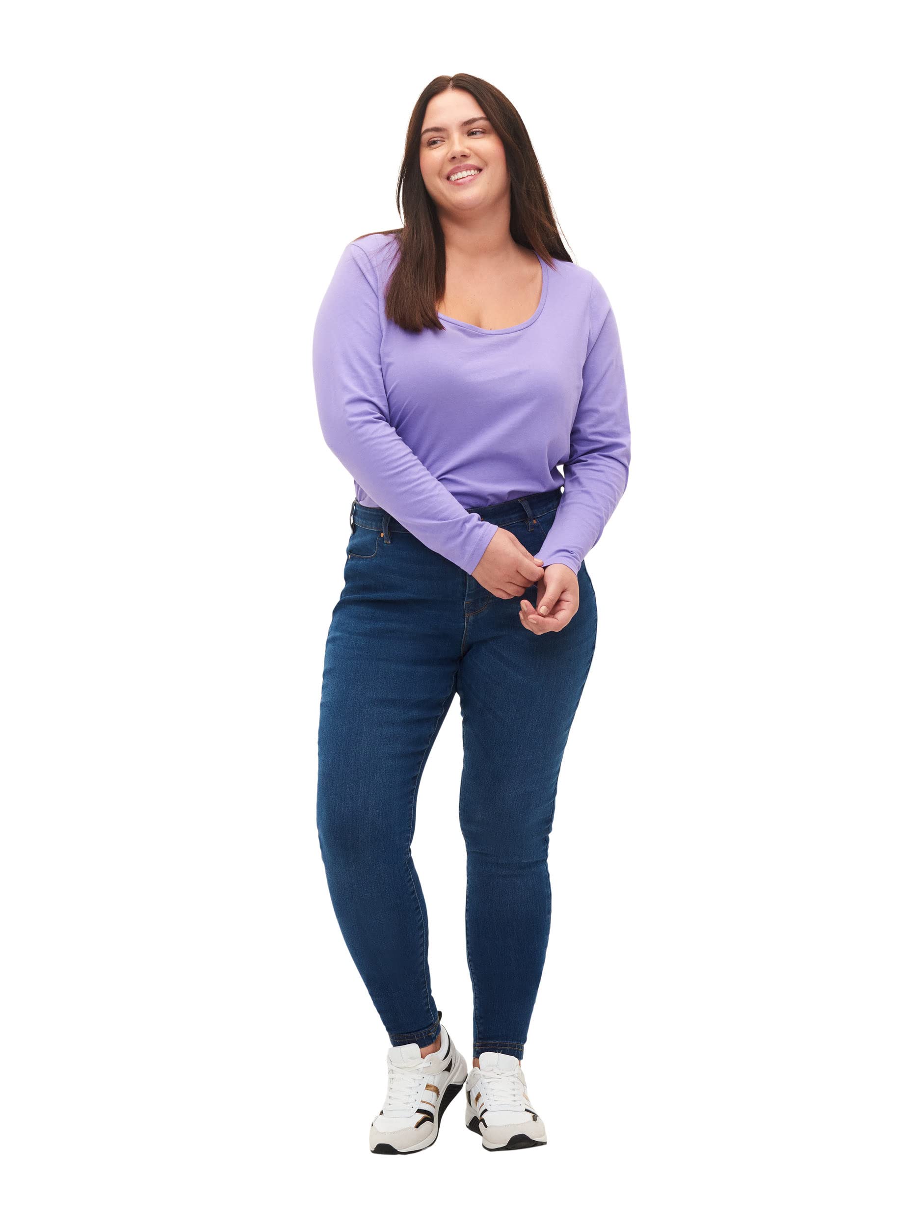 Zizzi Jeggings Baumwolle Stretch Skinny Fit Große Größen
