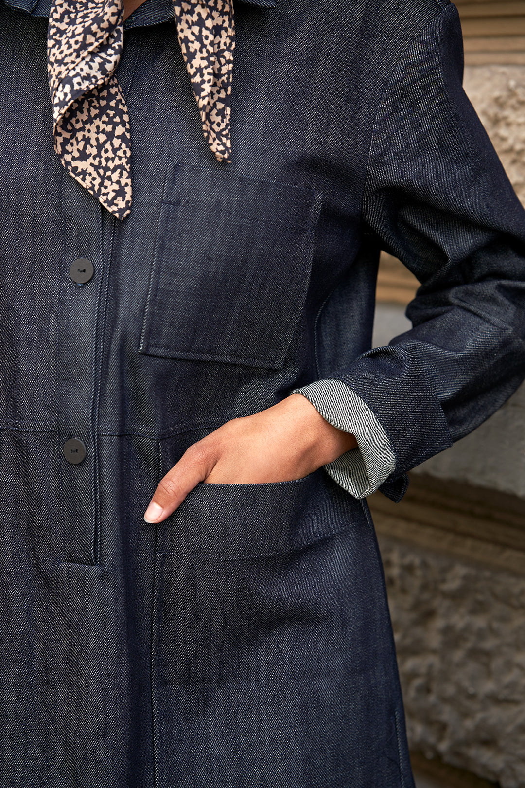 Christiane Strobel FABIENNE Hemdblusenkleid Denim Oversized