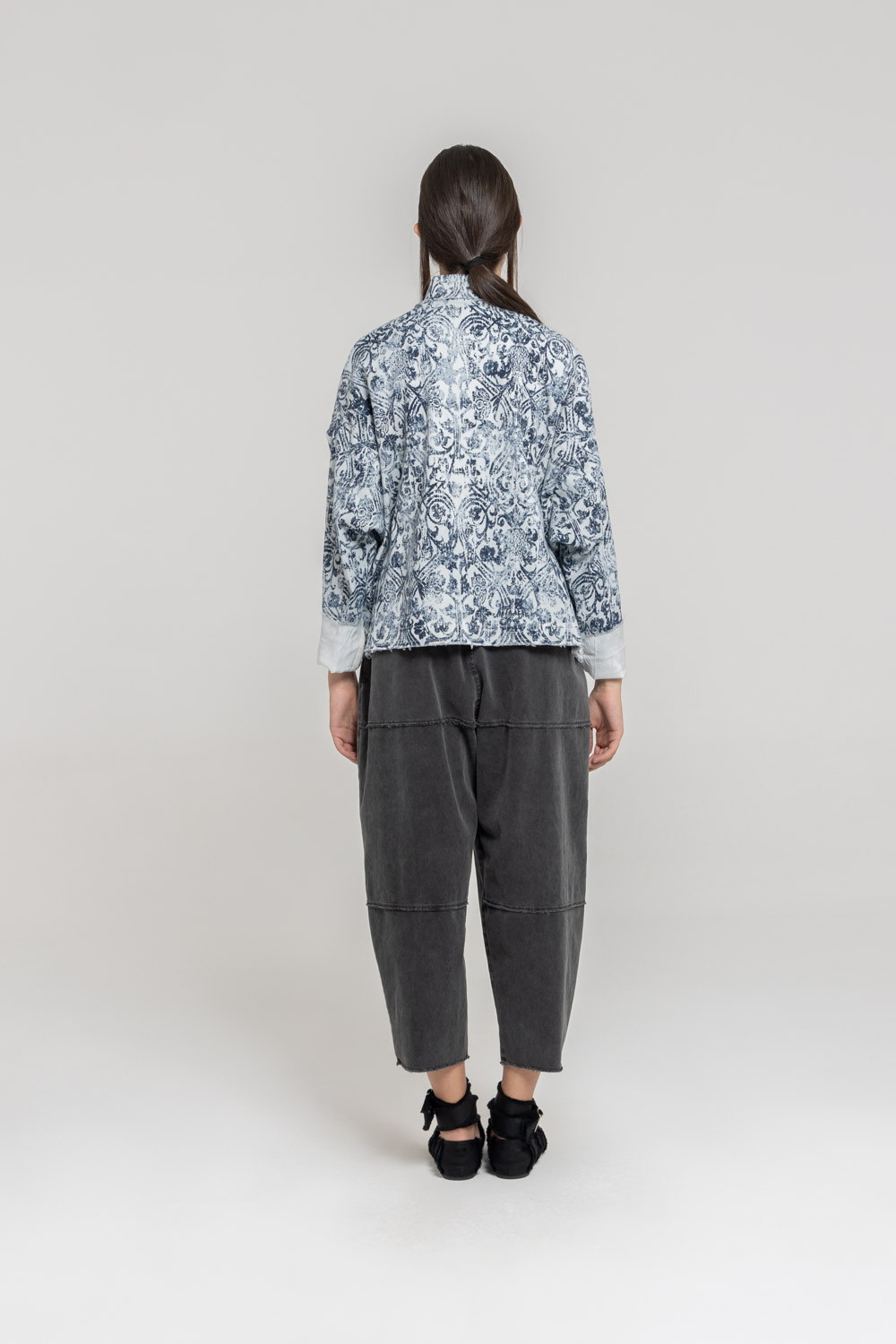 Sanctamuerte Capispalla Blazer Over Blazer Barockmuster Tencel