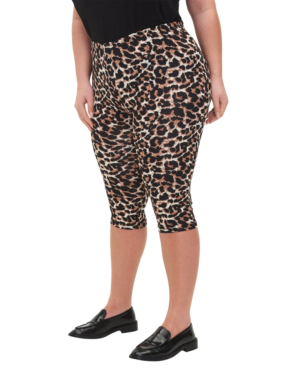 Zizzi Trousers & Leggings 3/4 Leggings 2er-Pack Stretch