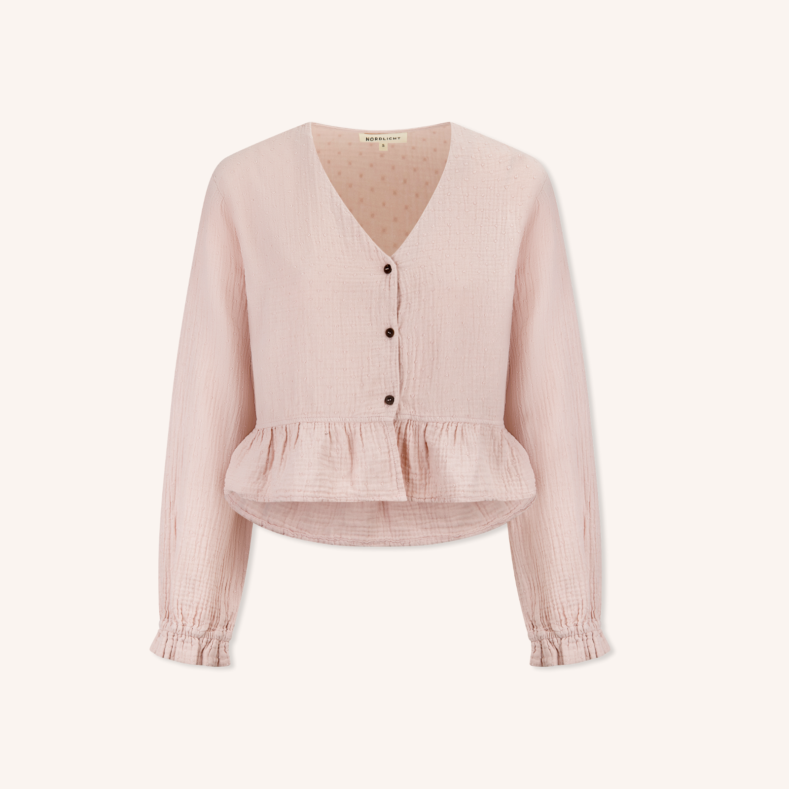 NORDLICHT Selma Musselin Bluse Damen Rosa Punkte