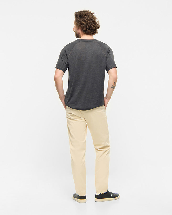 NIKIN TreeShirt Wool T-Shirt Dark Anthracite Mel Merinowolle