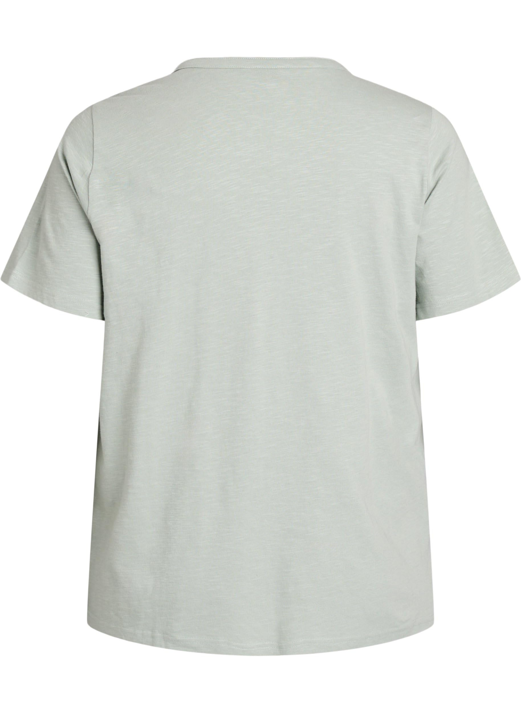 Flash by Zizzi T-Shirt V-Ausschnitt Green Milieu 42-48