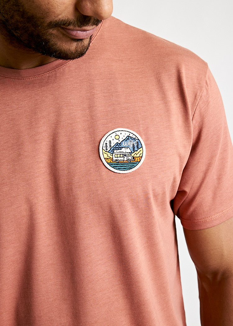 Wijld Alex Caravan Herren T-Shirt aus Holz Copper Red