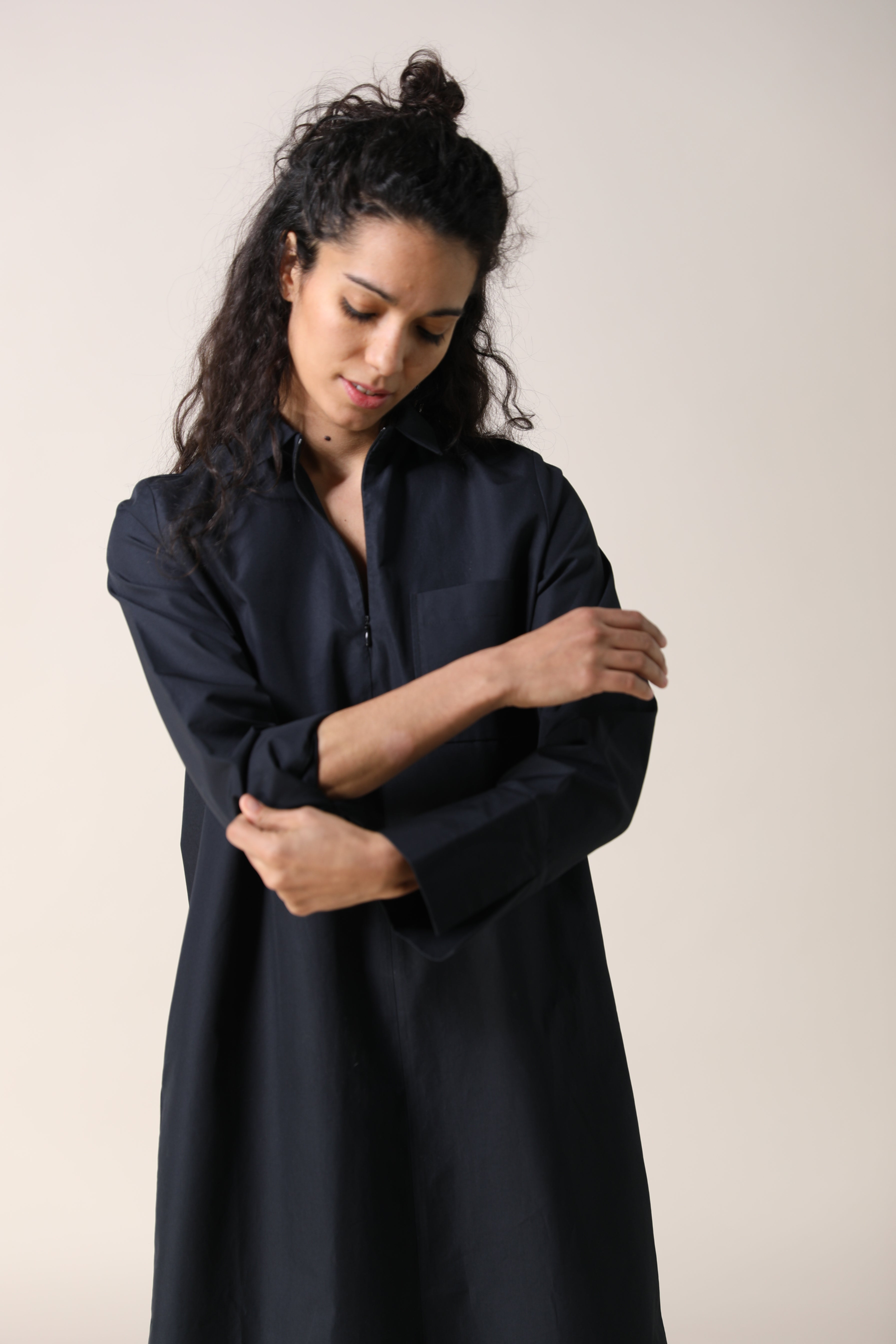 Christiane Strobel Kleider IVY Hemdblusenkleid Bio-Baumwolle
