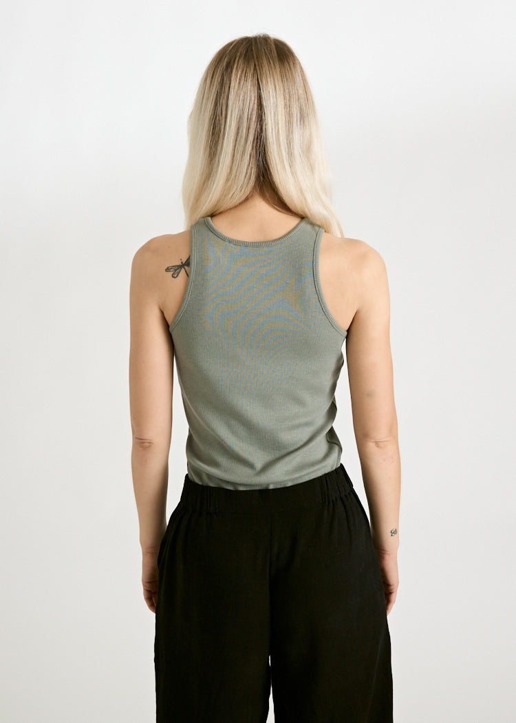 Wijld Irene Ripp Tank Top Damen Top Agave Green