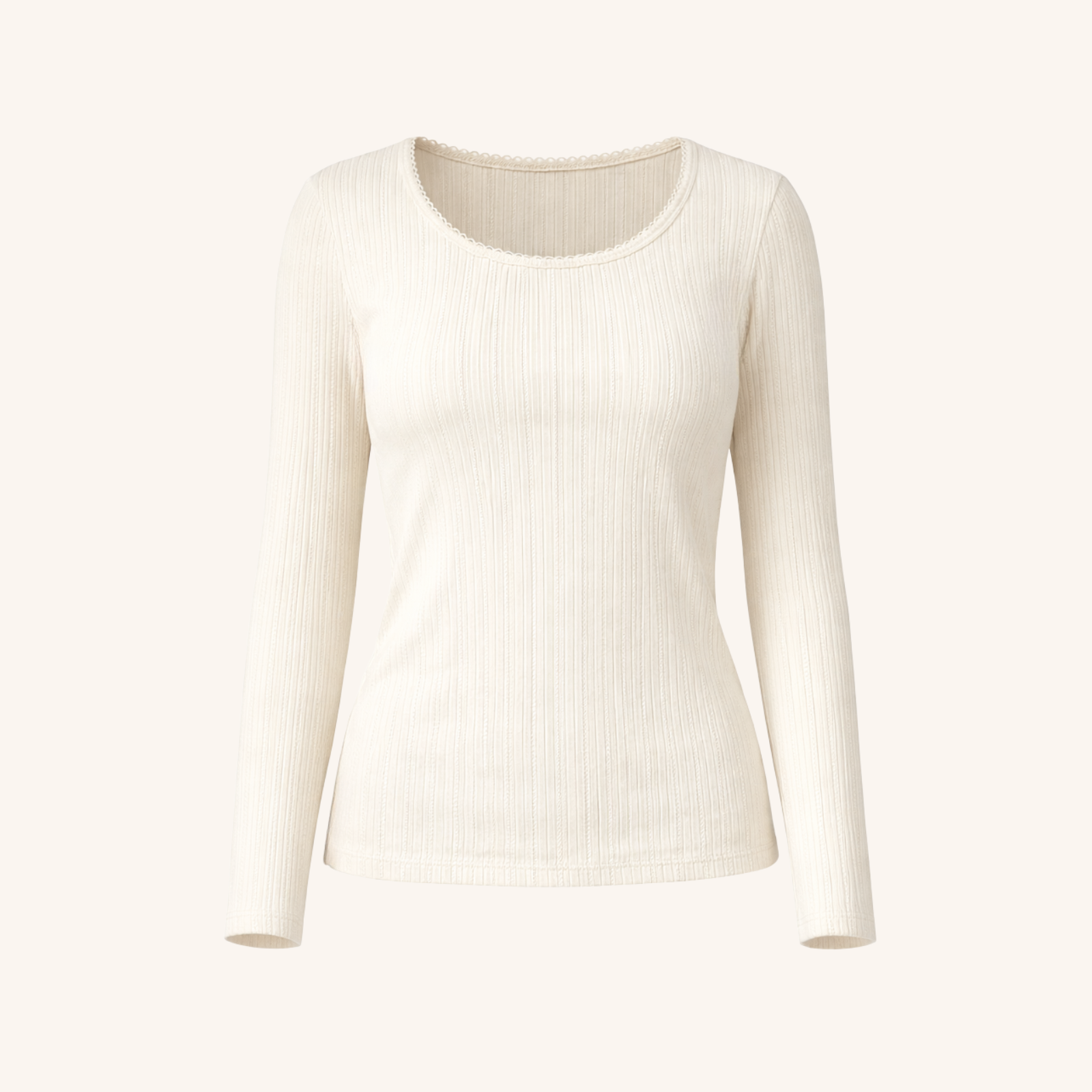 NORDLICHT Inga Ripp Langarmshirt natur Bio