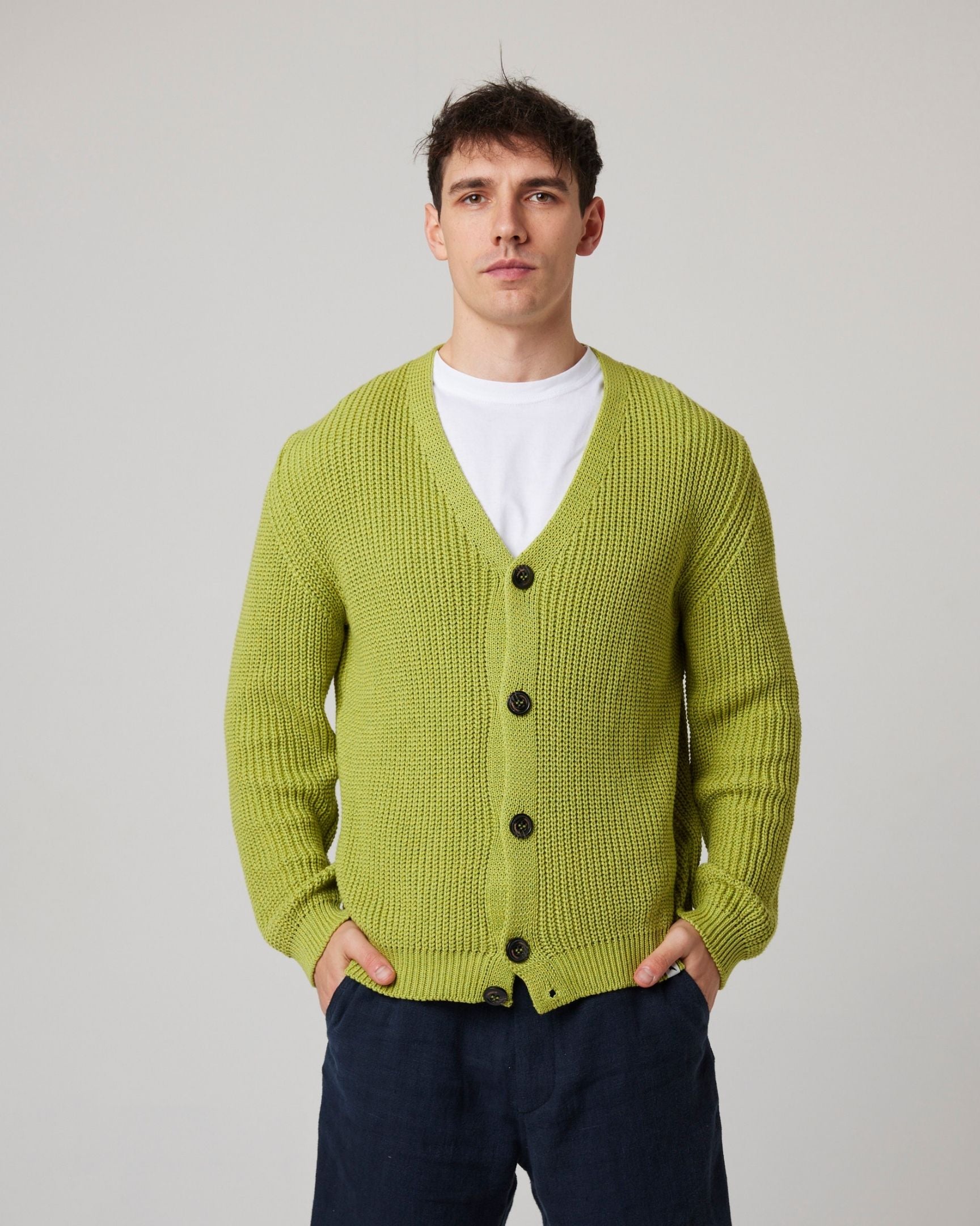 Peregrine River Cardigan Strickjacke Navy Baumwolle Herren
