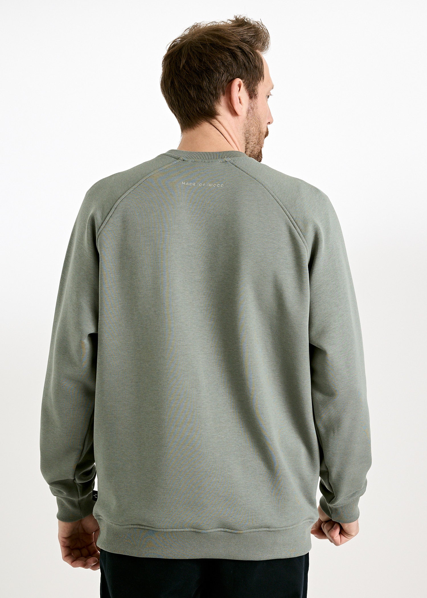 Wijld Edmund Agave Green Herren Sweater Holzfaser