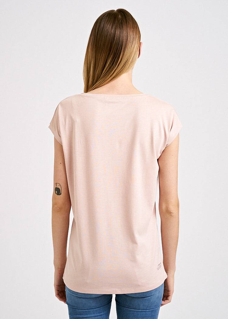 Wijld WoodShirt Elena Damen T-Shirt Rosa Slim