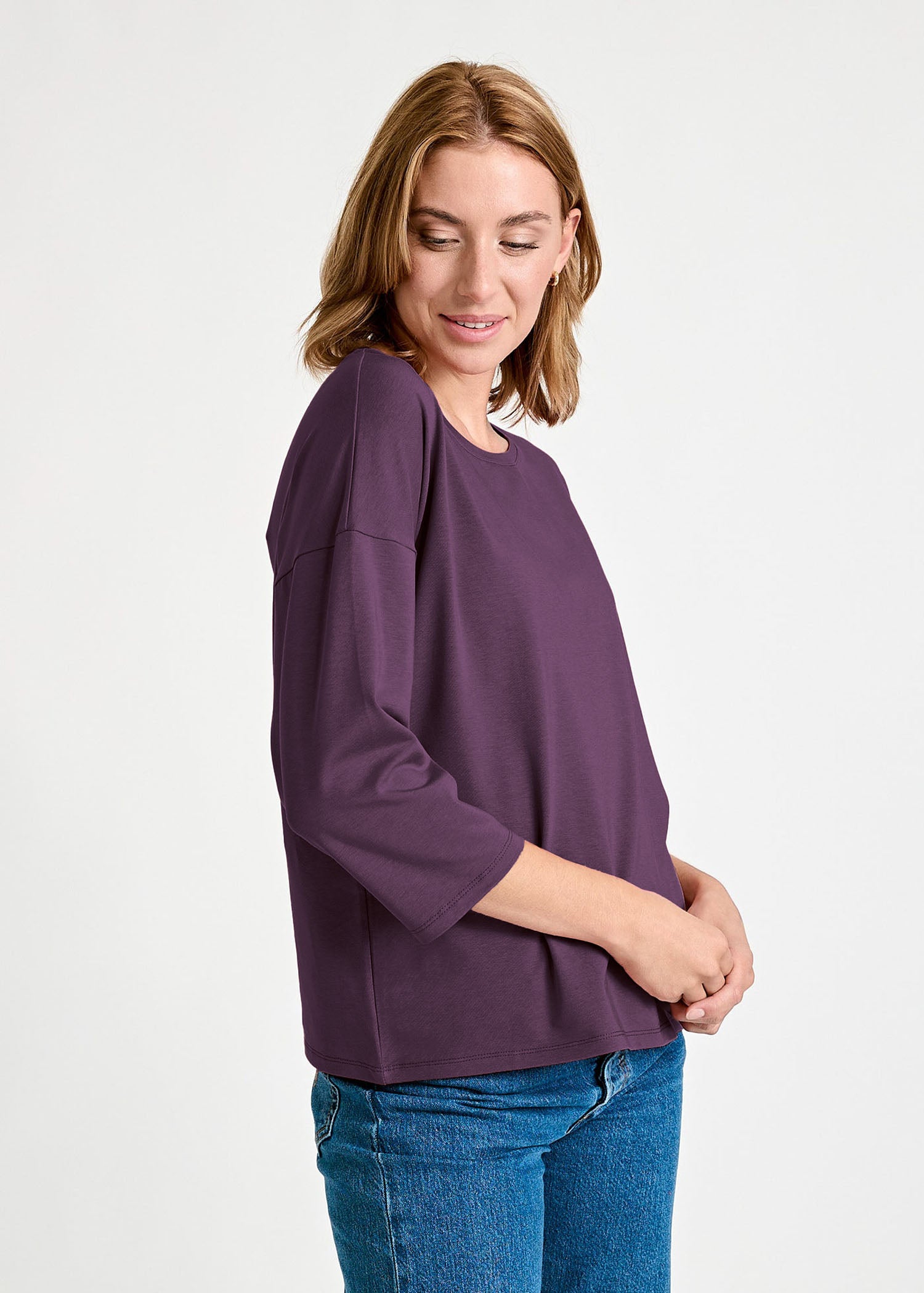 Wijld Christin Langarmshirt Damen Plum Perfect 3/4-Arm