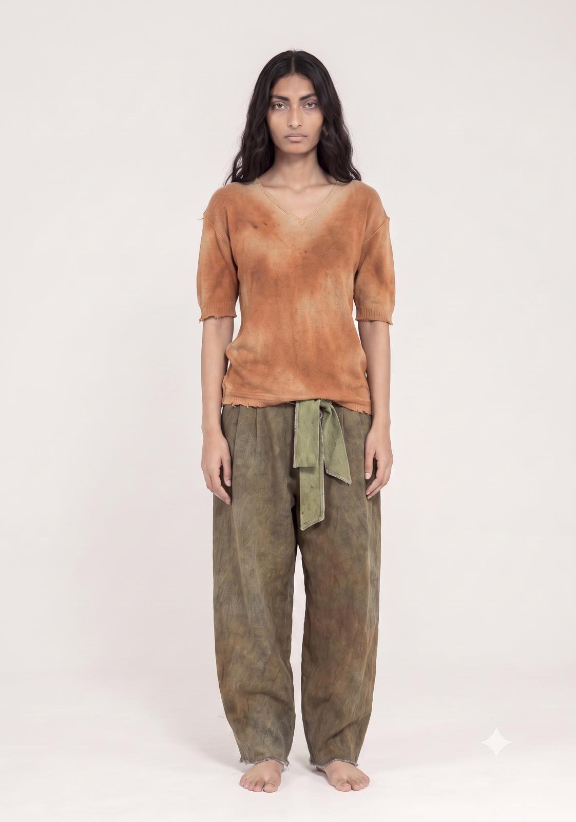 Sanctamuerte Maglieria Maglia V-Pullover Baumwolle reversibel