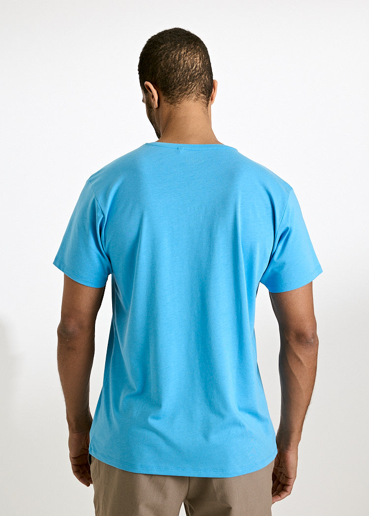 Wijld Alex WoodShirt Herren T-Shirt Azure Blue Bio