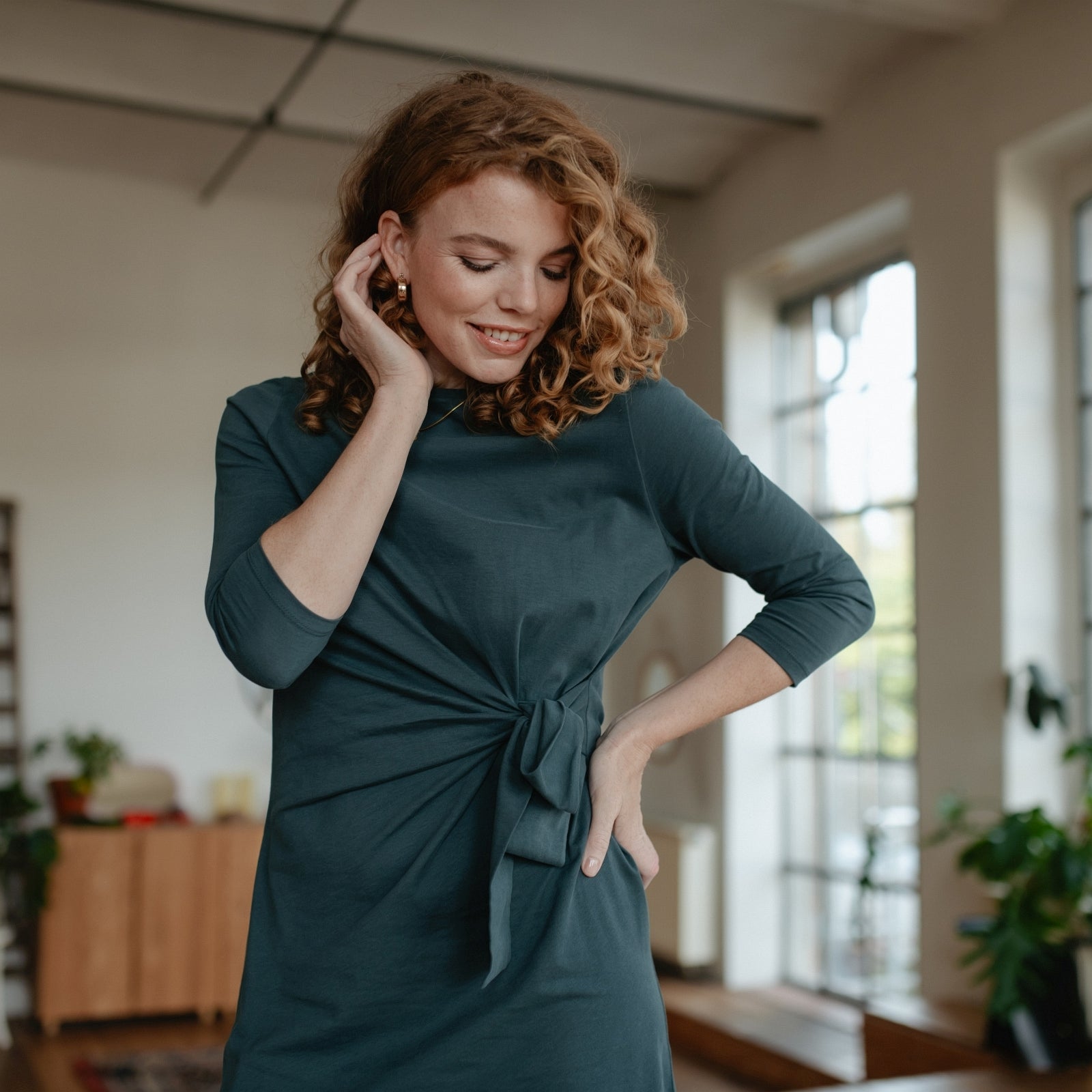 NORDLICHT Kleider Greta Langarm Jerseykleid Bio-Baumwolle