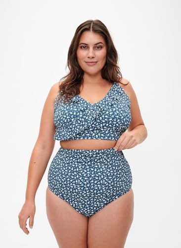 Zizzi Swim Bikinihose Blumenprint High-Waist 42-60