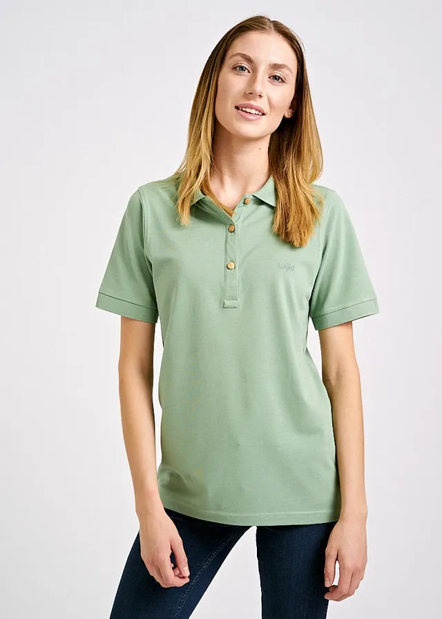 Wijld Polo-Shirt Basil Damen Poloshirt Grün Lyocell