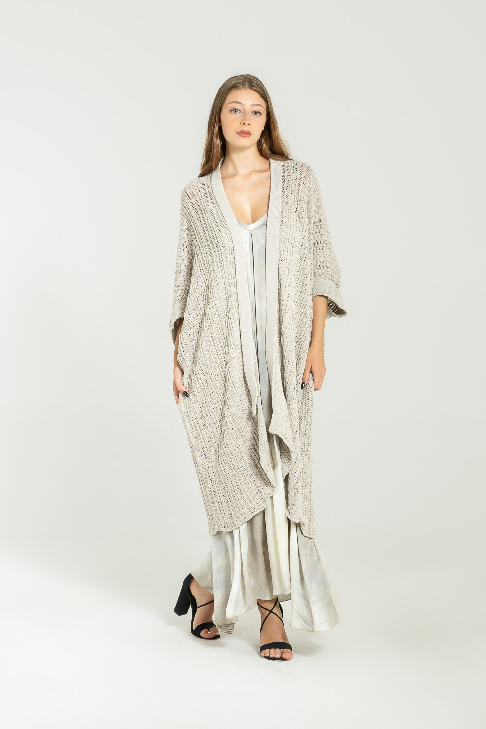 Sanctamuerte Maglieria Cardigan Lungo Strickjacke Baumwolle