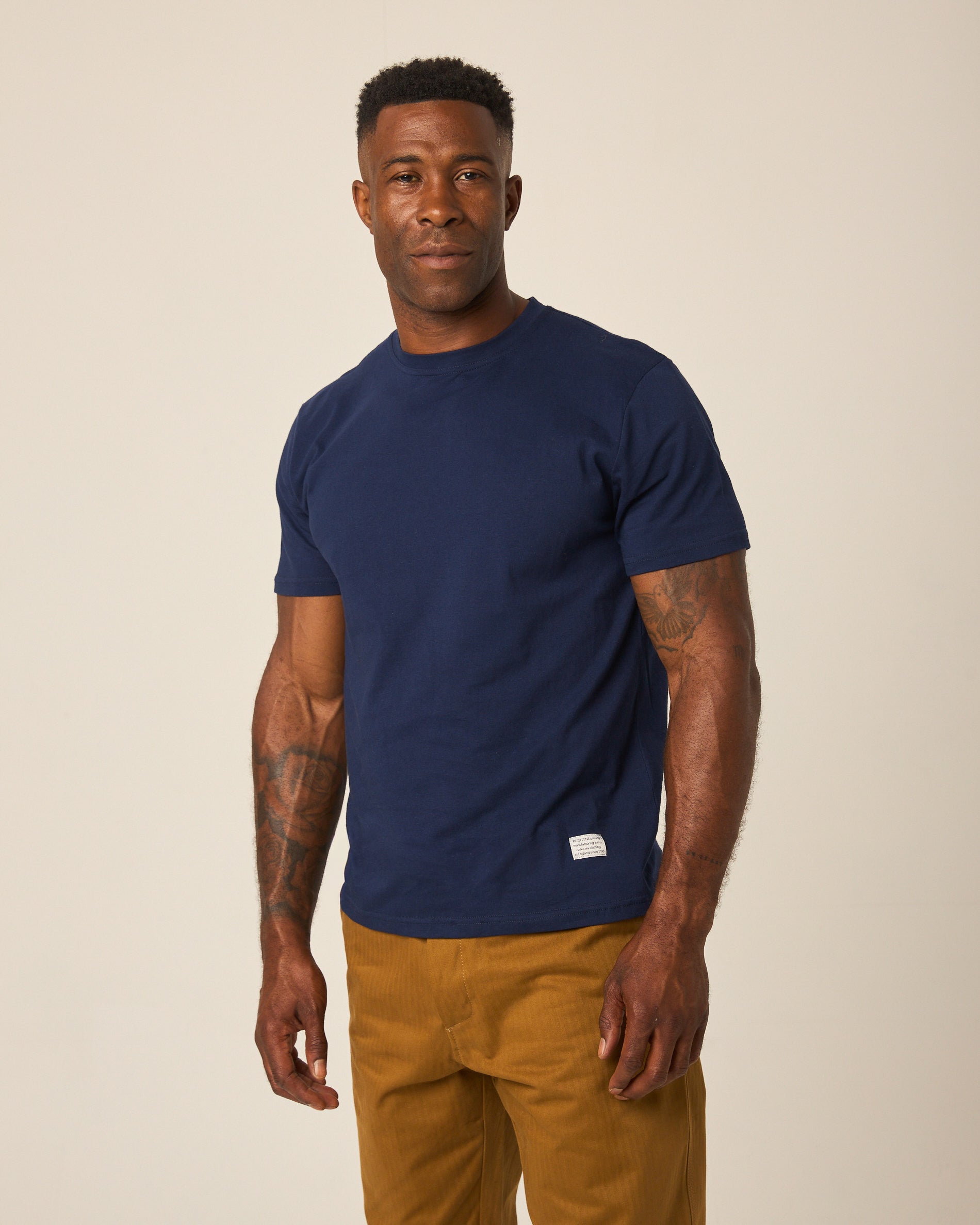 Peregrine Bristol Graphic T-Shirt Navy Baumwolle