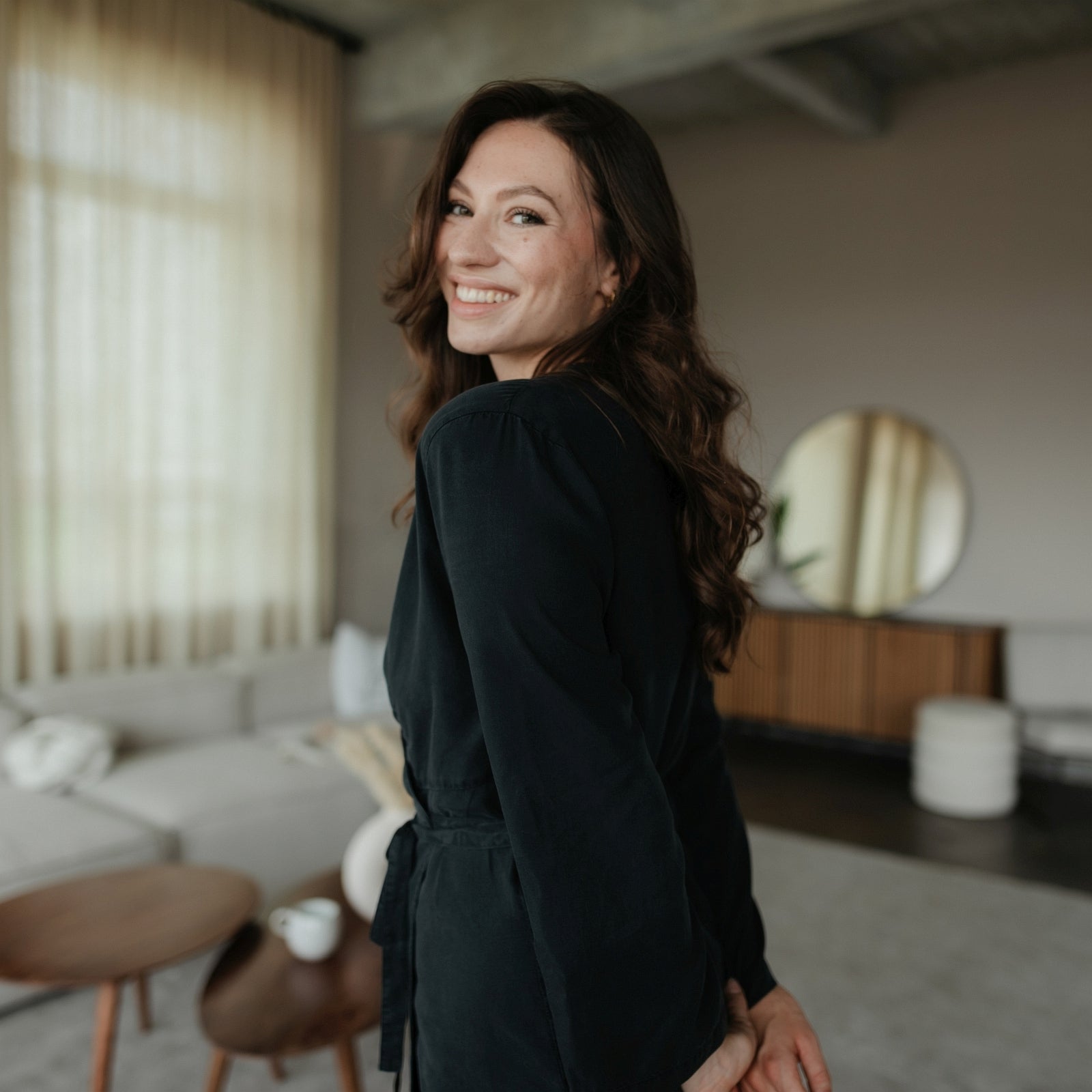 NORDLICHT Kleider Martha Wickelkleid Tencel mittellang