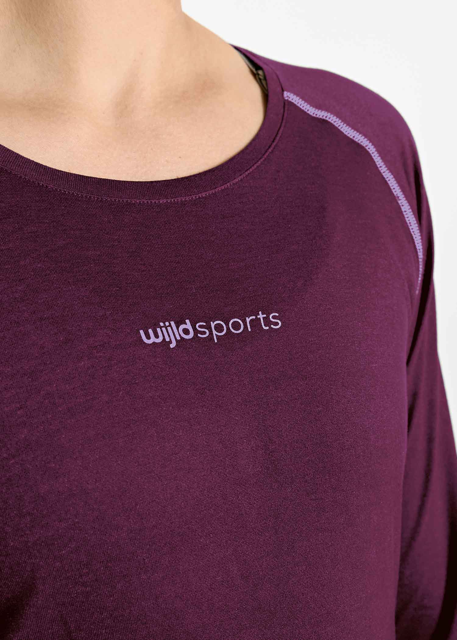 Wijld Nellie Purple Lavender Damen Sportshirt langarm