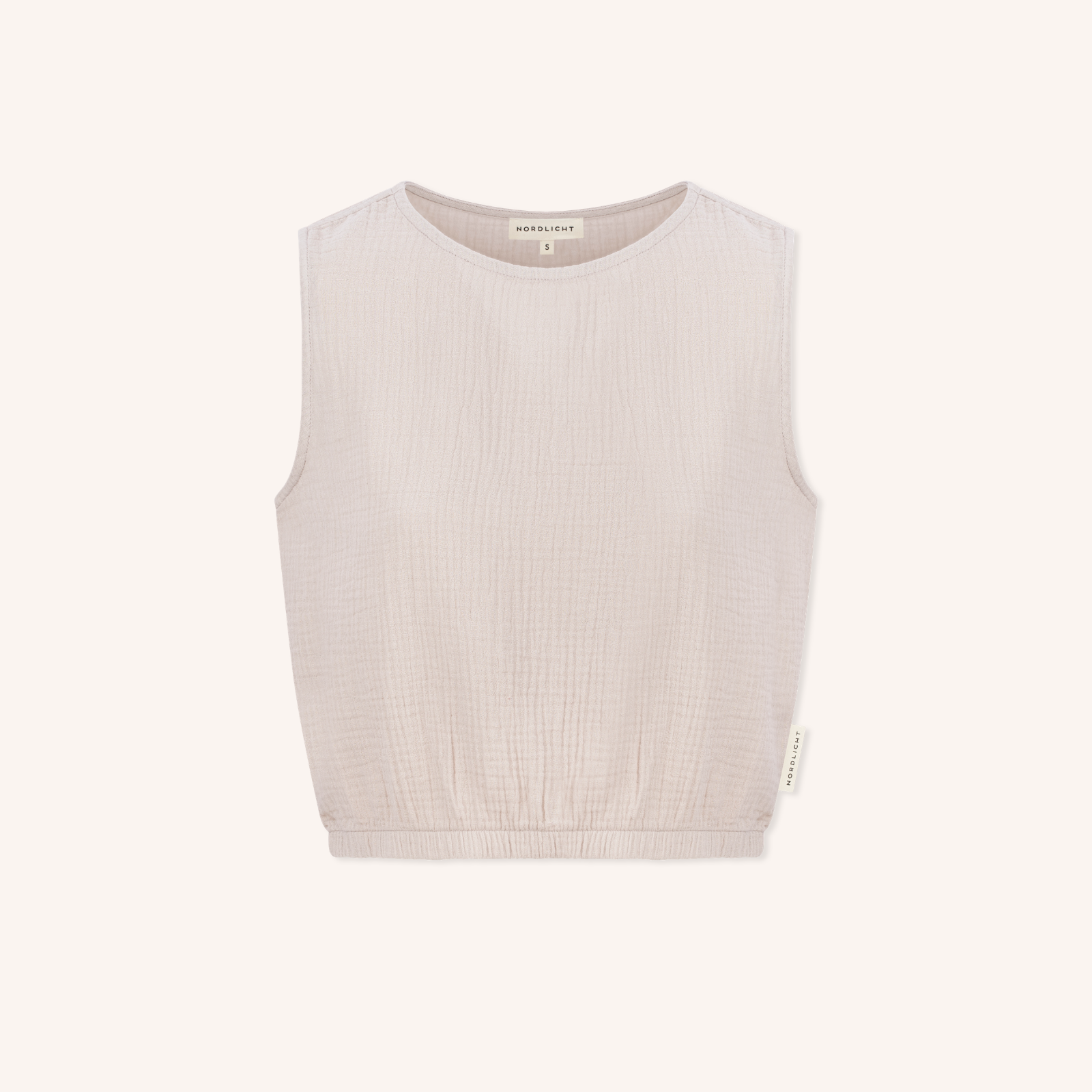 NORDLICHT Marie Musselin Crop Top Natur