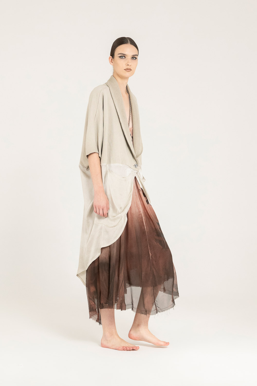 Sanctamuerte Capispalla Blazer Jacke Kimono Baumwolle kurz