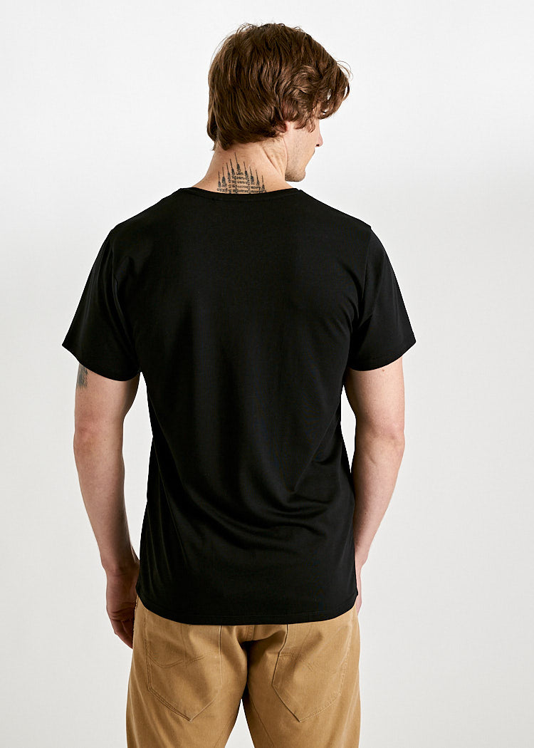 Wijld Alex Pocket Woodshirt Black Herren mit Brusttasche