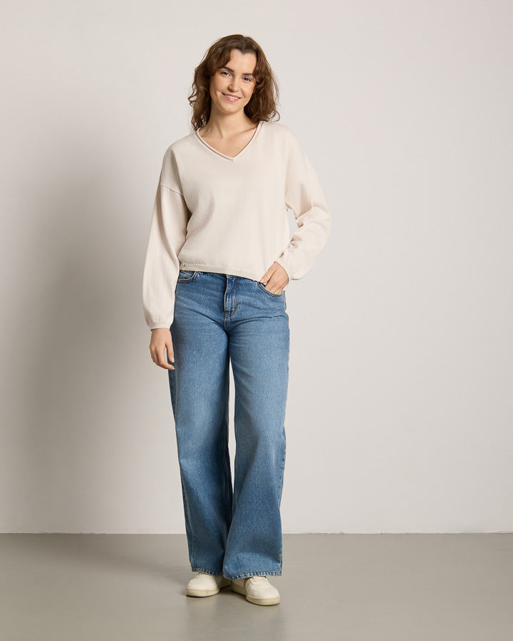 NIKIN TreePullover Knitted Light Pullover Faded Pearl Bio-Baumwolle