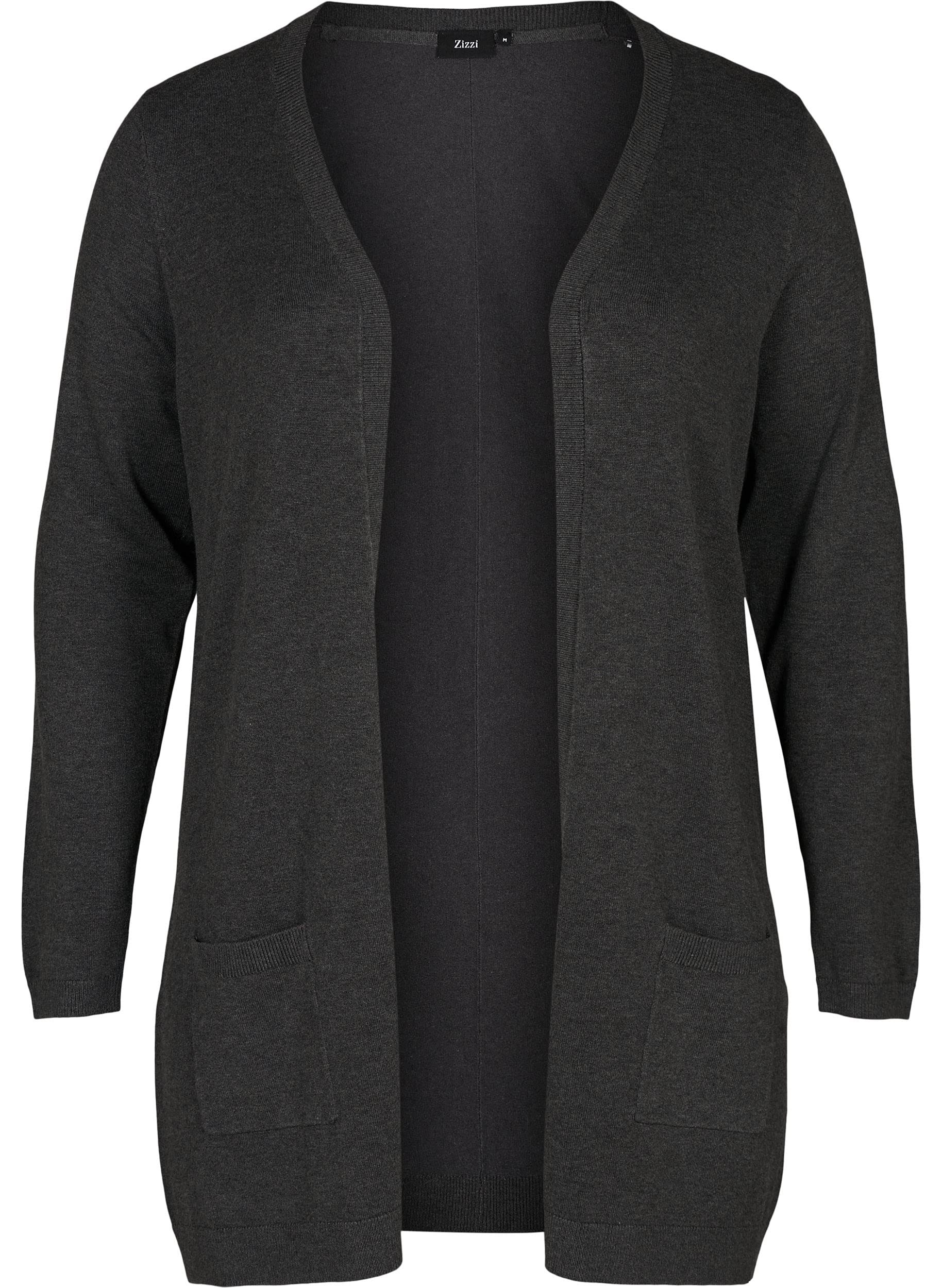 Zizzi Cardigans Strickjacke Damen lang 42-44 Grau