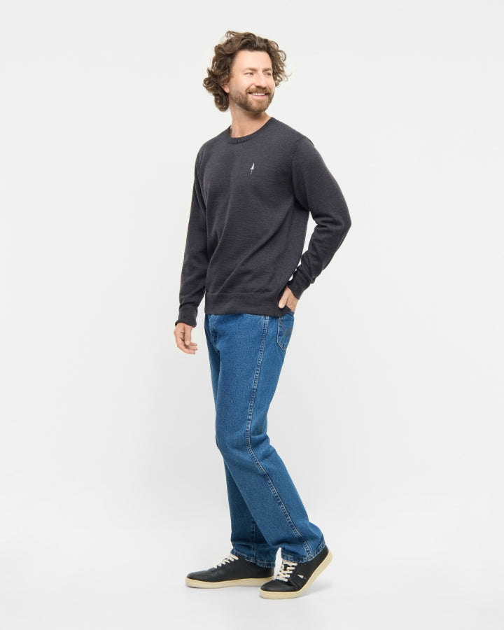 NIKIN TreePullover Merino Wool Pullover anthrazit meliert