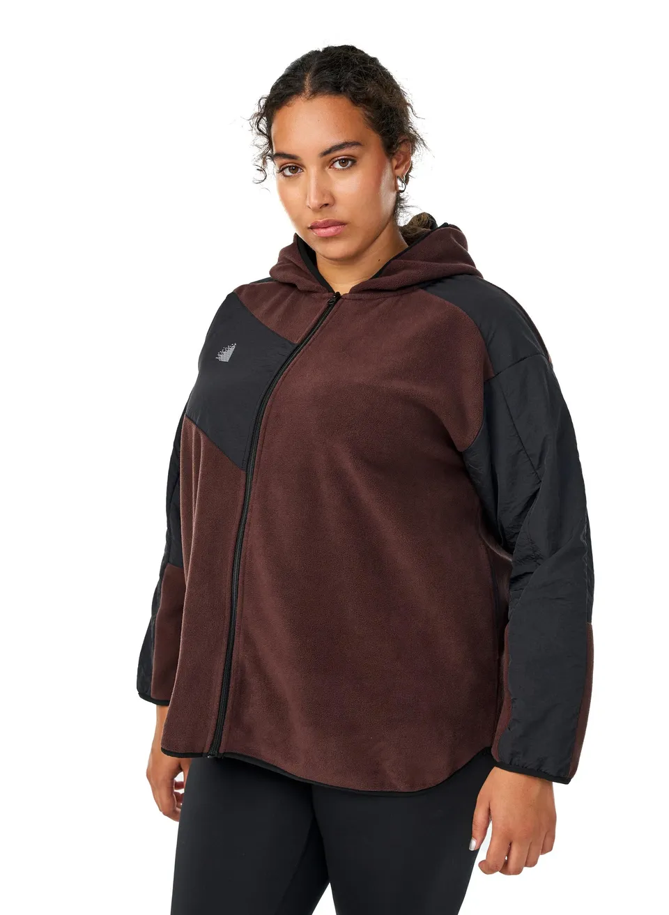 Zizzi Active Fleecejacke Damen mit Kapuze große Größen