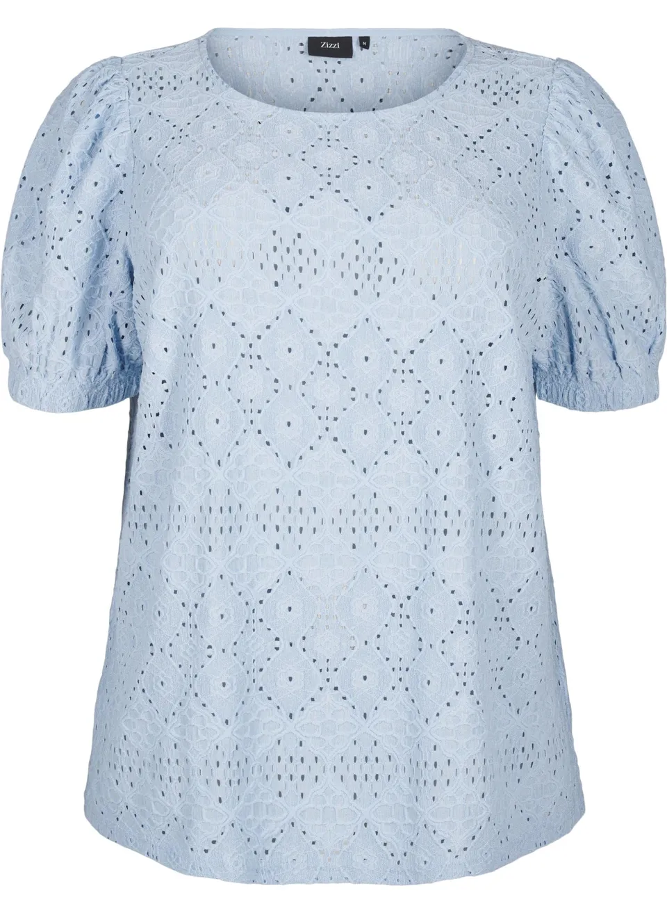 Zizzi Bluse Kurzarm Lochmuster Große Größen 42-60