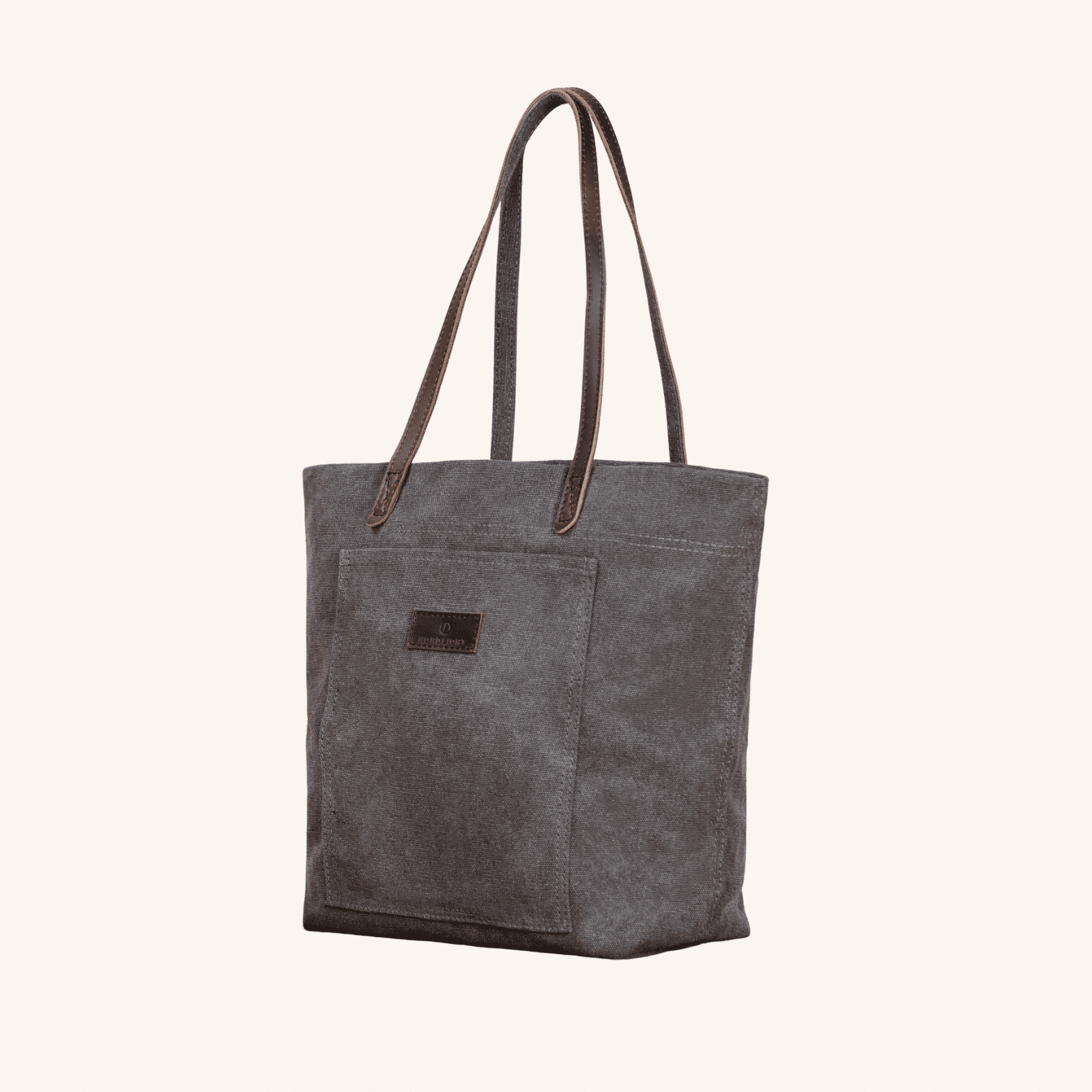 NORDLICHT Finja Schultertasche Umhängetasche Grau Leder