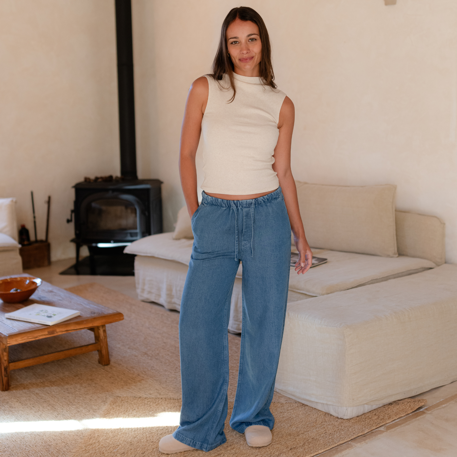 Nordlicht Liria Tencel Denim Hose Blau S