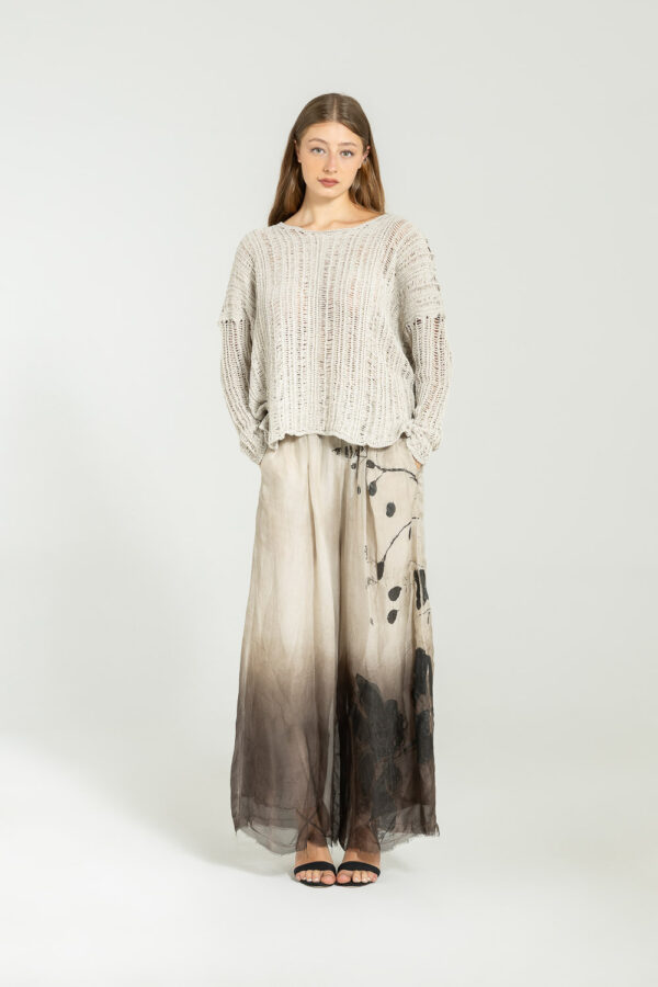Sanctamuerte Maglieria Pullover Rundhals Baumwolle Weit
