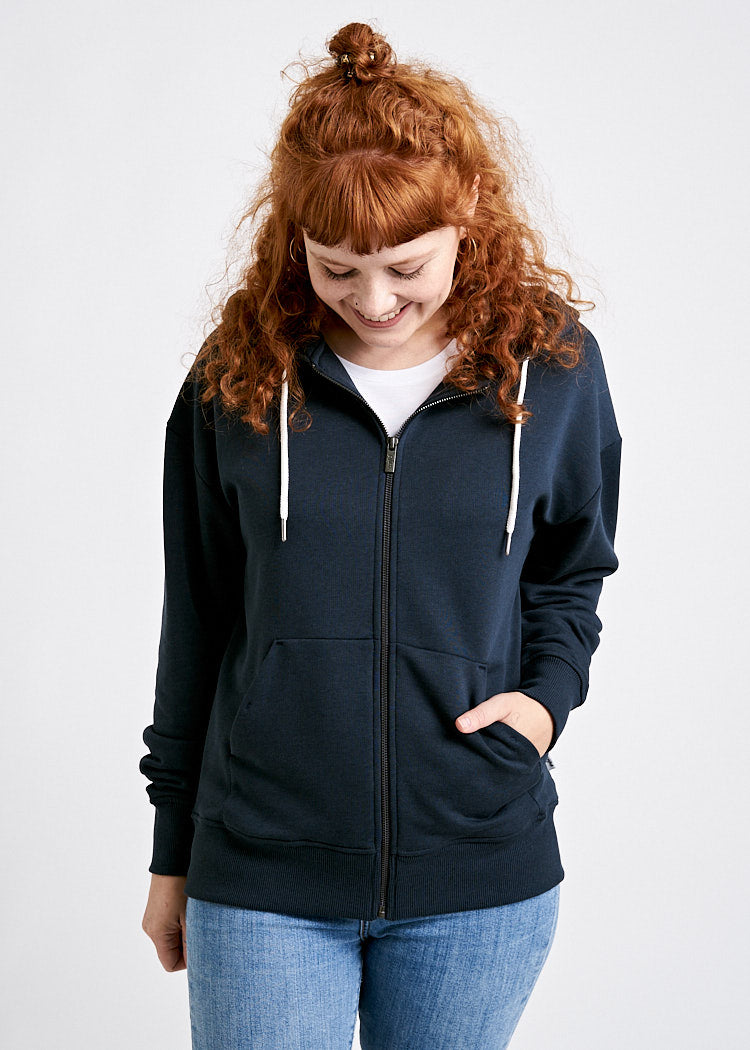 Wijld Damen Sweatjacke Carbon Kapuze angeraut
