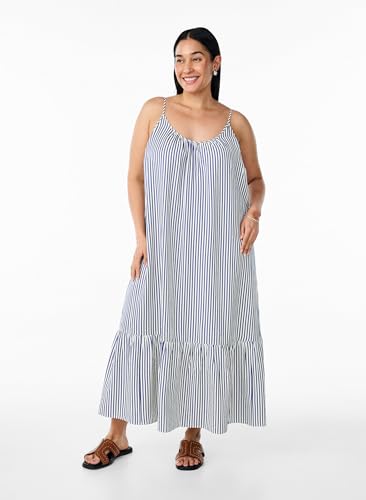 Zizzi Midikleid Streifen Spaghettiträger Gr.42-60