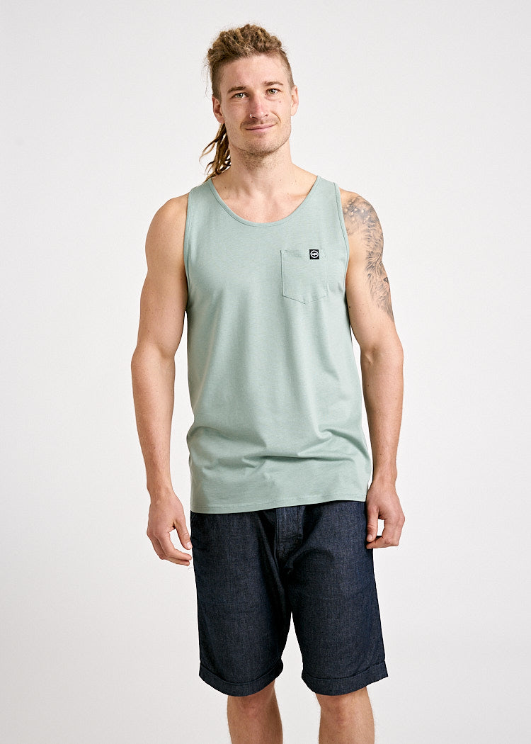 Wijld Tank Top Herren Green Bay Grün Brusttasche