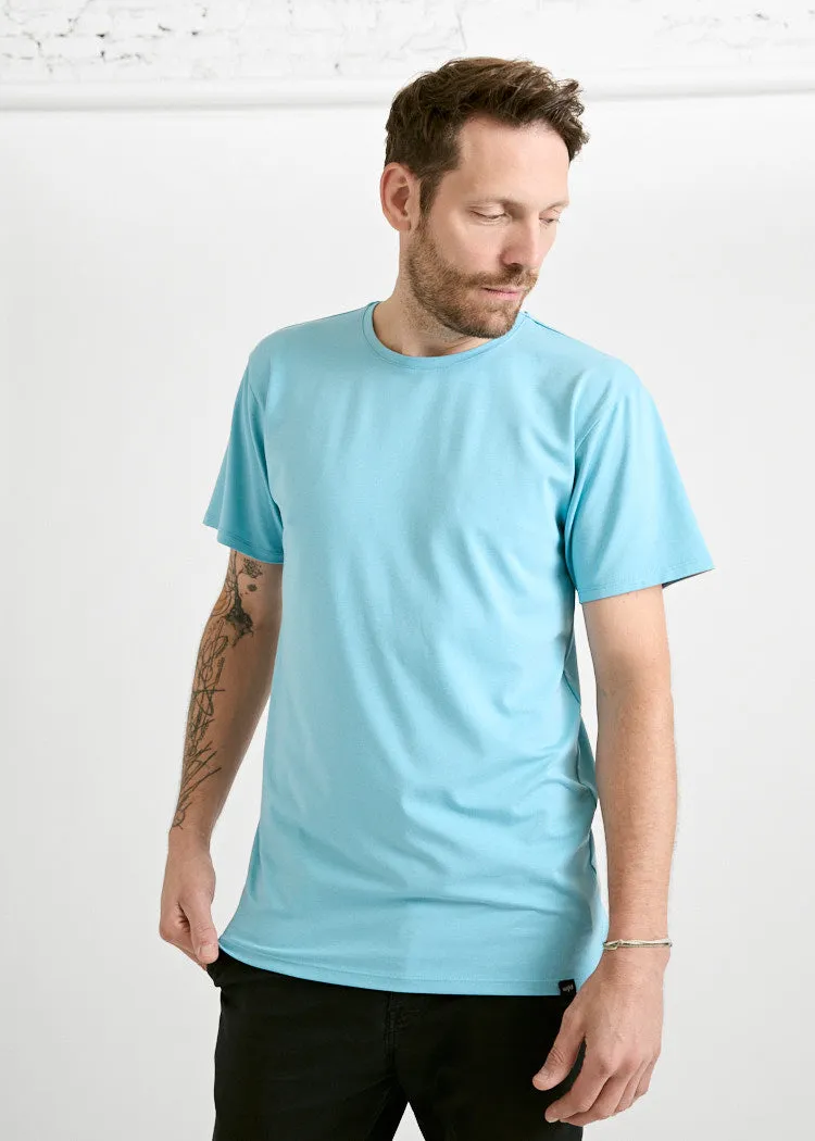 Wijld Woodshirt Timo Herren T-Shirt Milky Blue Lyocell