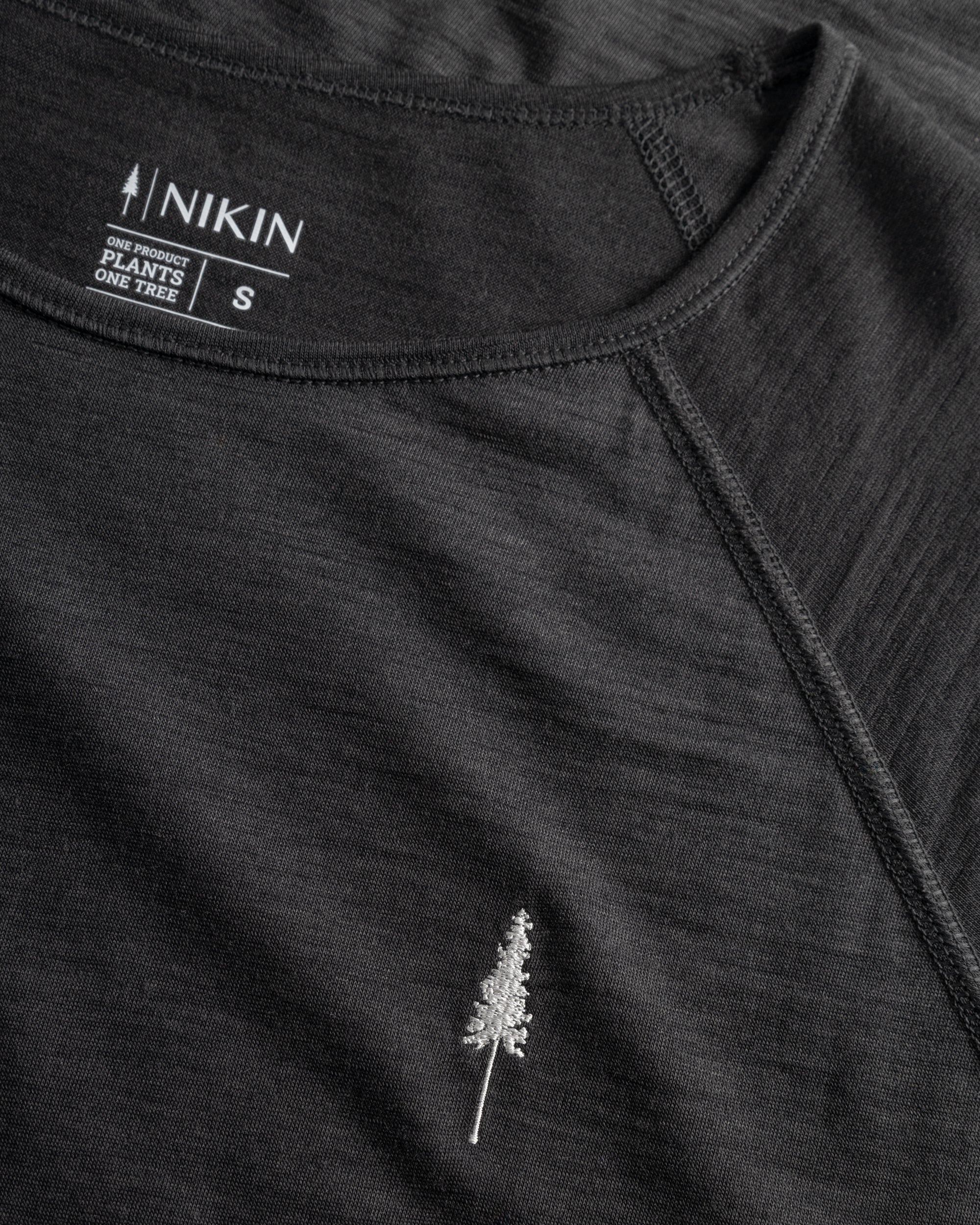 NIKIN TreeShirt Wool T-Shirt Damen Dark Anthracite Mel