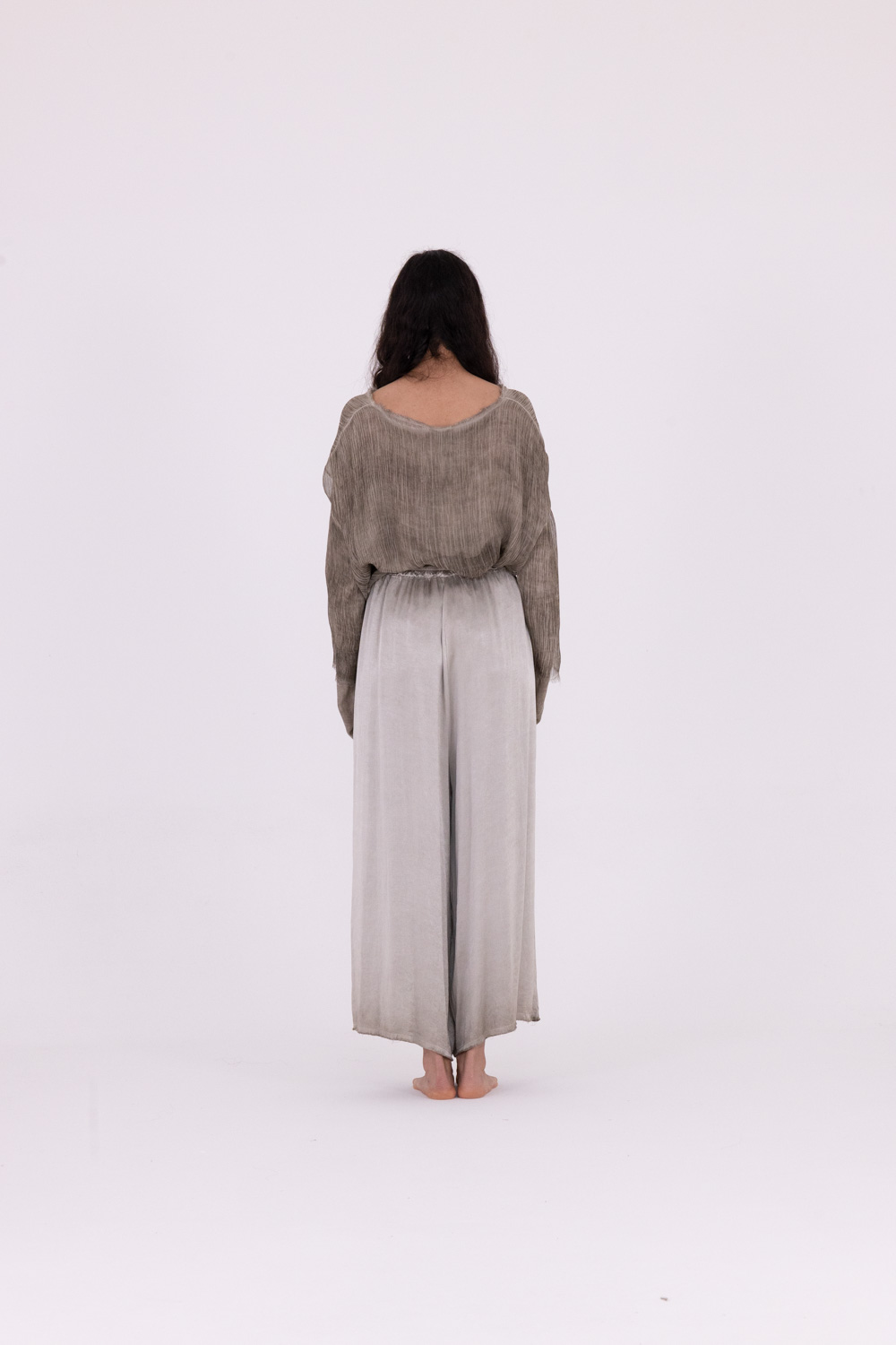 Sanctamuerte Pantaloni Pantalone Palazzo Hose Viskose