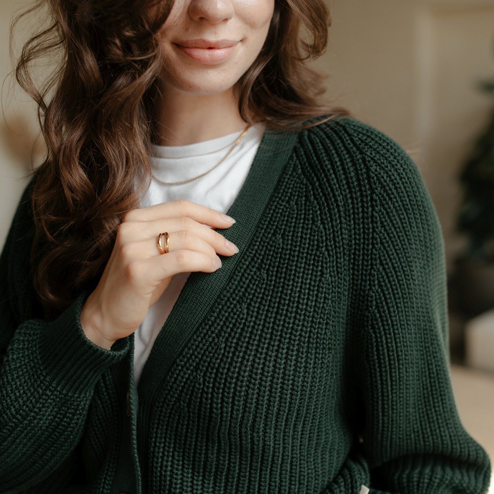 Nordlicht Marla Strickjacke Grobstrick Bio-Baumwolle
