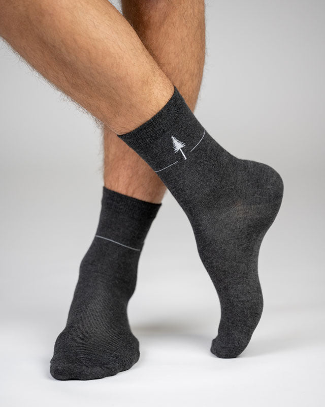 NIKIN TreeSocks Standard Single Socken Anthracite Bambus