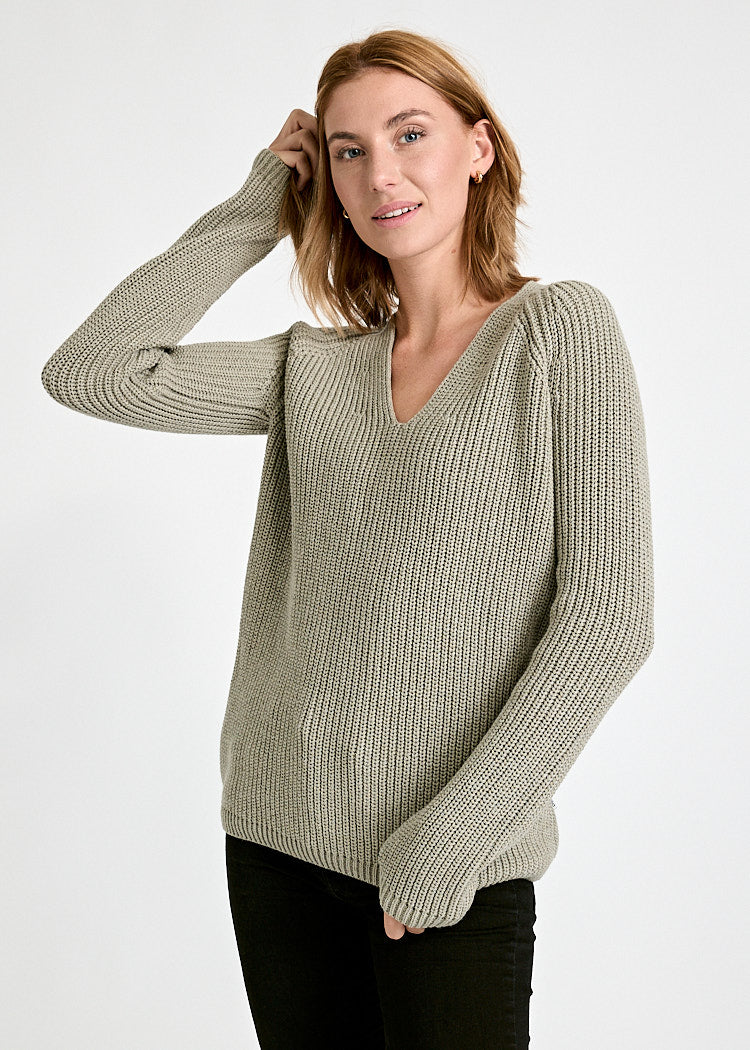 Wijld Mina Strickpullover Damen Sage Bio-Baumwolle